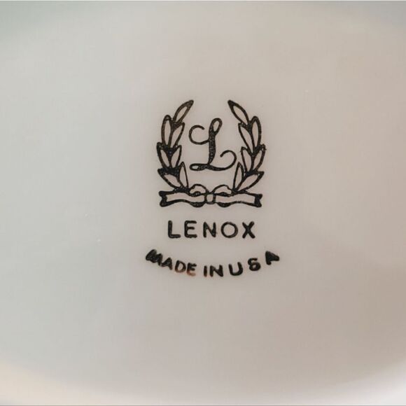 Vintage Lenox Woodleaf Platinum Collection Trinket Candy Dish - Picture 7 of 7